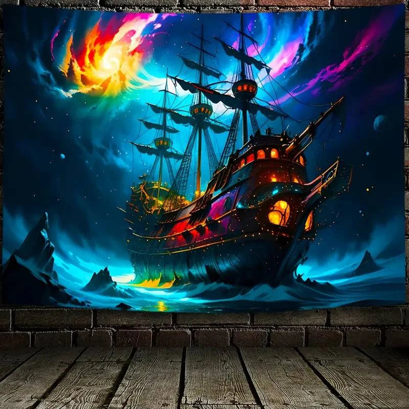 Segelboot-Muster | Offizielles GlowTapestry UV-Kunstdekor