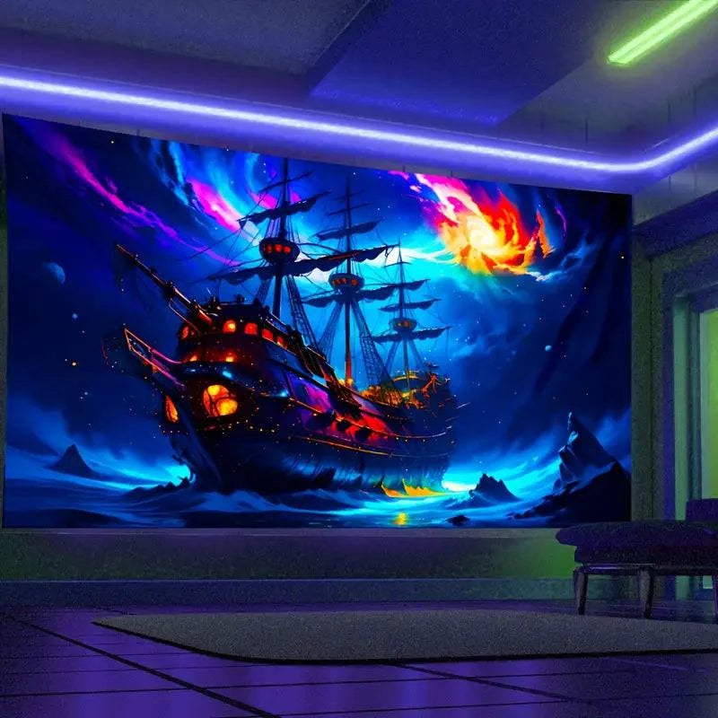 Segelboot-Muster | Offizielles GlowTapestry UV-Kunstdekor