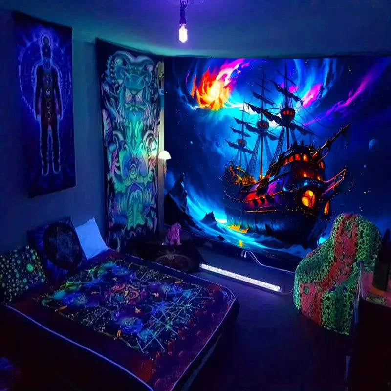 Segelboot-Muster | Offizielles GlowTapestry UV-Kunstdekor