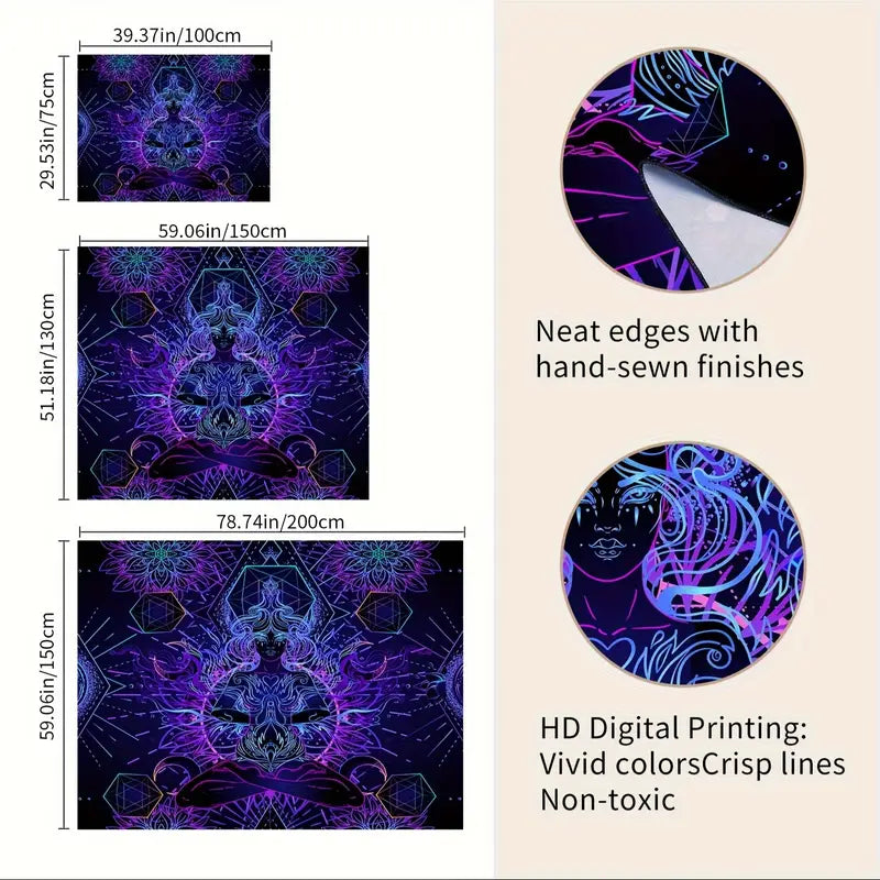 Inneres kosmisches Erwachen | Offizielles GlowTapestry UV-Kunstdekor 