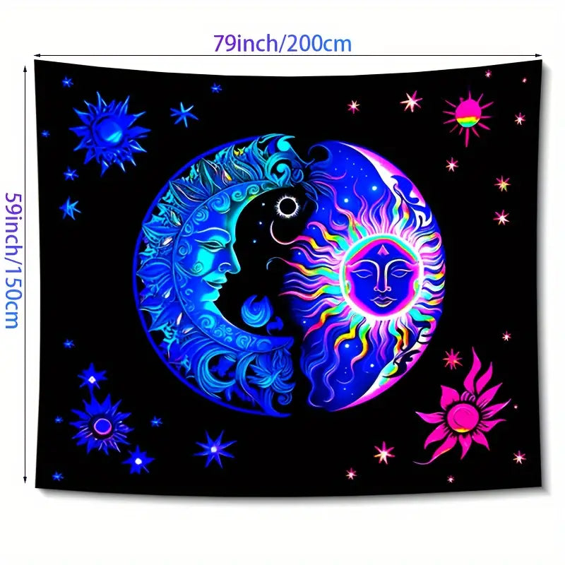 Sluneční Lunární | Oficiální GlowTapestry UV Art Decor 