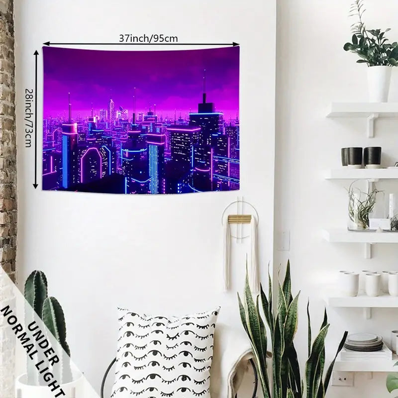 Punk City vzor | Oficiální GlowTapestry UV Art Decor 