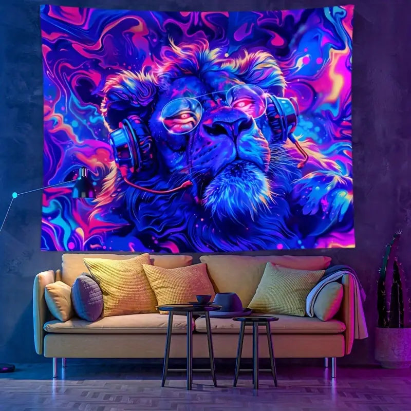 DJ Lion | Oficiální GlowTapestry UV Art Decor 