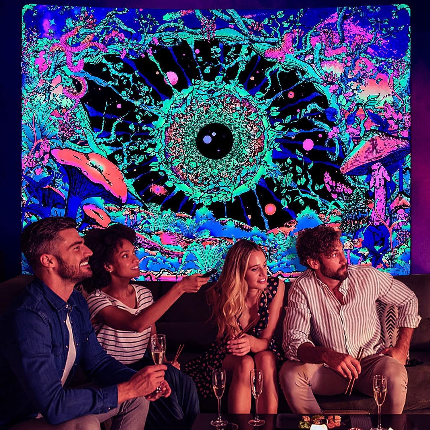 Optické houby | Oficiální GlowTapestry UV Art Decor 