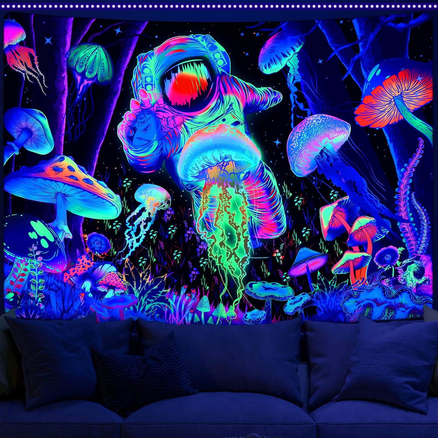 AstroShroom | Offizielles GlowTapestry UV-Kunstdekor 