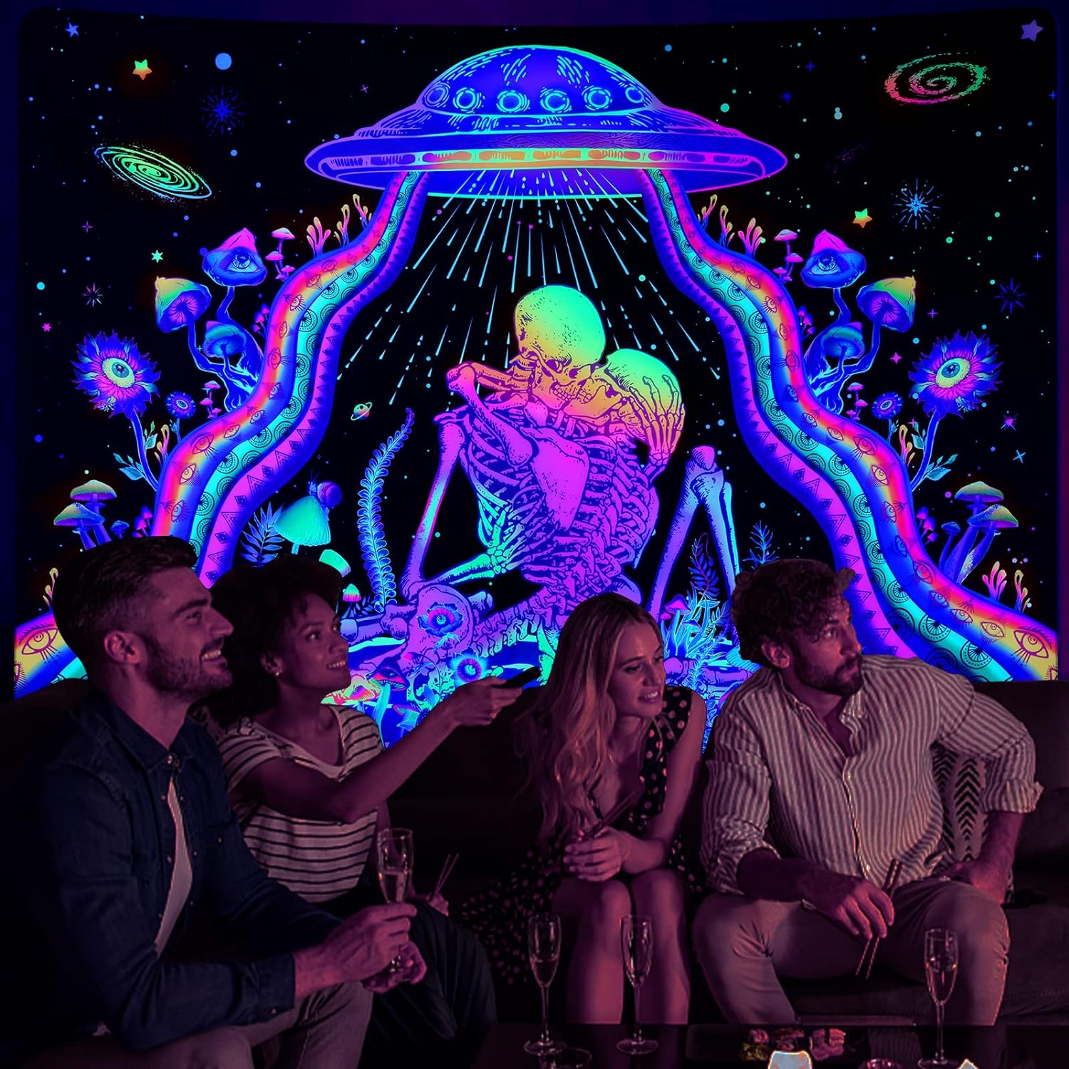 Romance mrtvých | Oficiální GlowTapestry UV Art Decor 