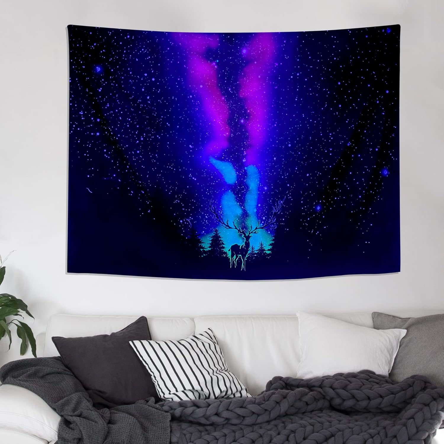 Aurora Vibes | Offizielles GlowTapestry UV-Kunstdekor 