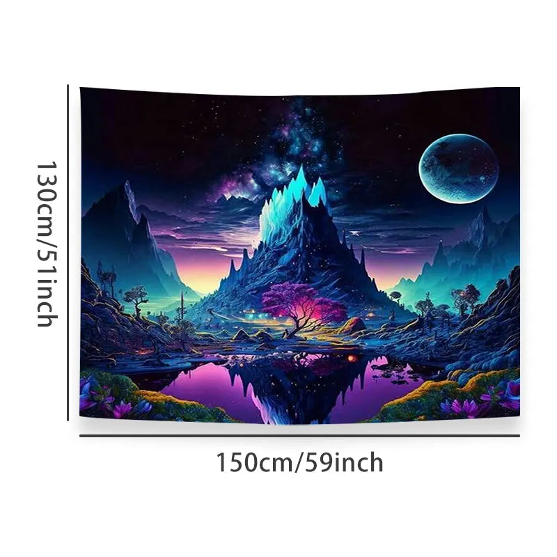 Farbenfroher Sternenhimmel | Offizielles GlowTapestry UV-Kunstdekor 