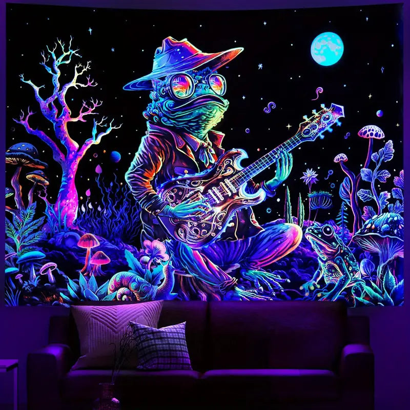 Frosch-Vibes | Offizielles GlowTapestry UV-Kunstdekor 