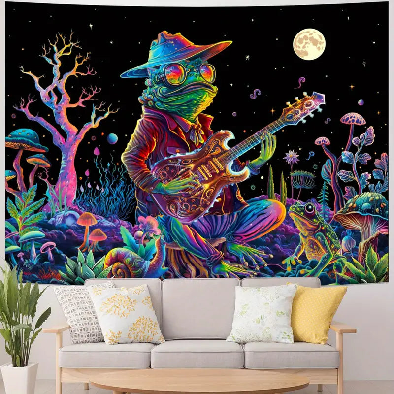 Frosch-Vibes | Offizielles GlowTapestry UV-Kunstdekor 