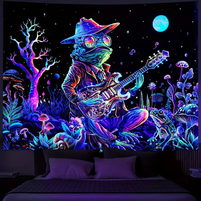 Frosch-Vibes | Offizielles GlowTapestry UV-Kunstdekor 