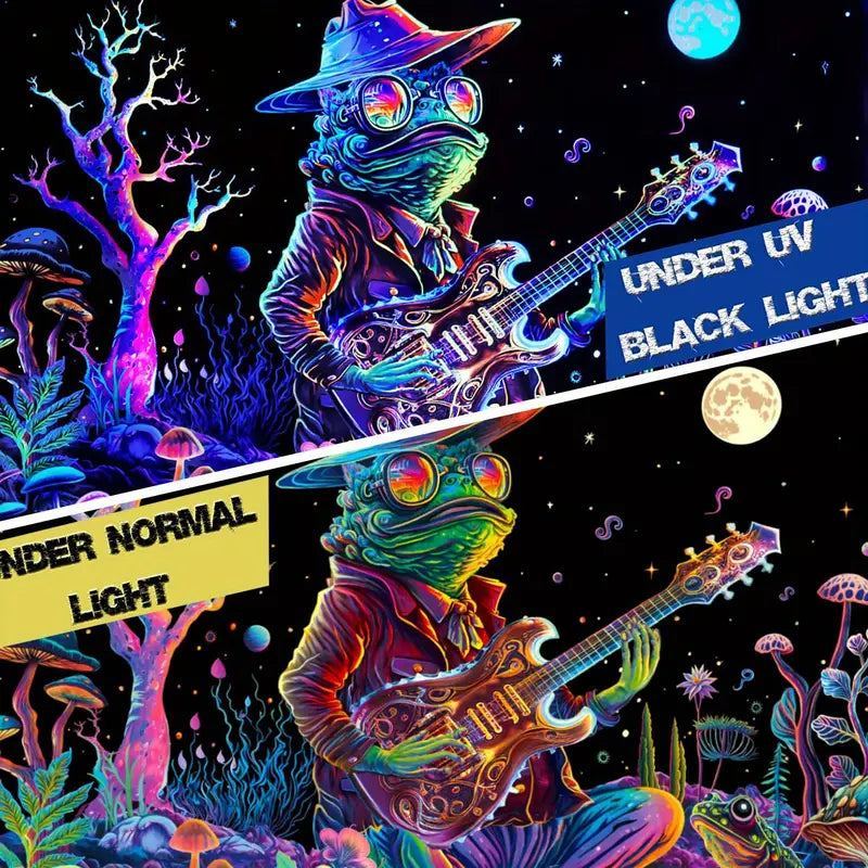 Frosch-Vibes | Offizielles GlowTapestry UV-Kunstdekor 