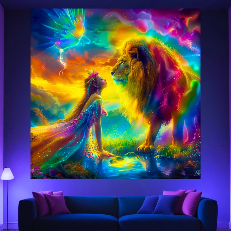 Cosmic Heartbeat | Oficiální GlowTapestry UV Art Decor 