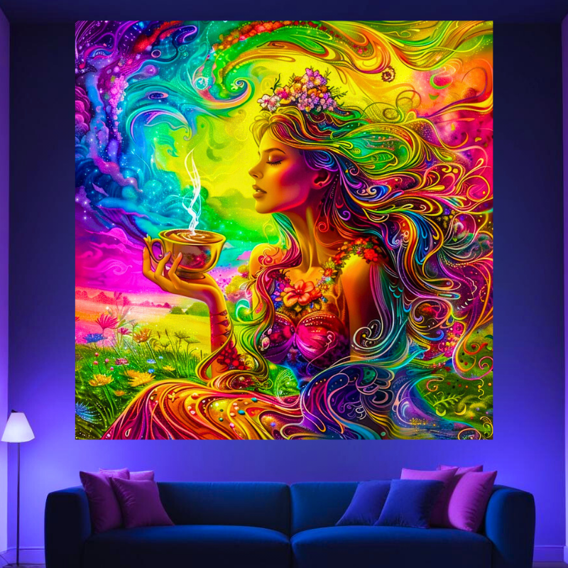 Cosmic Heartbeat | Oficiální GlowTapestry UV Art Decor 