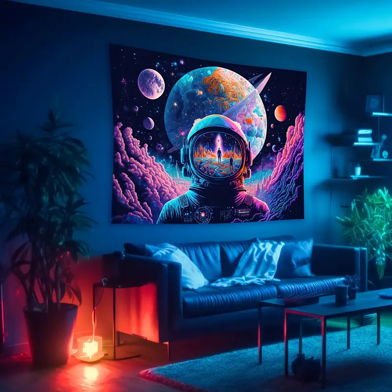 Neon Galaxy Space | Oficiální GlowTapestry UV Art Decor 