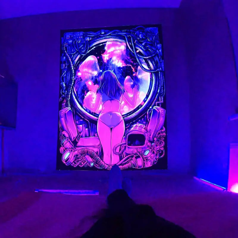 Ihre planetarische Reise | Offizielles GlowTapestry UV-Kunstdekor 