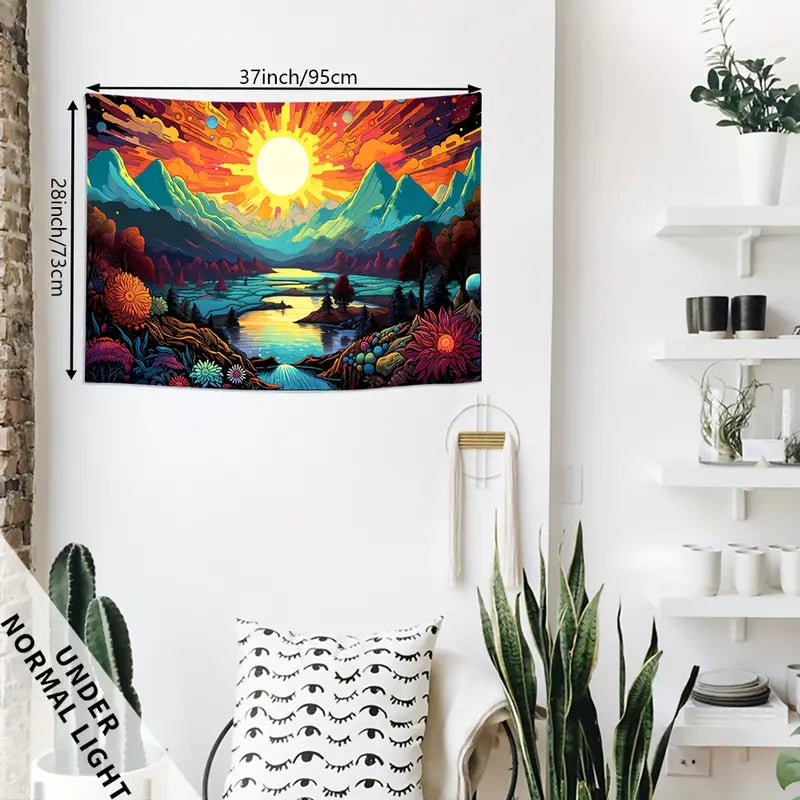 Sluneční hora | Oficiální GlowTapestry UV Art Decor 