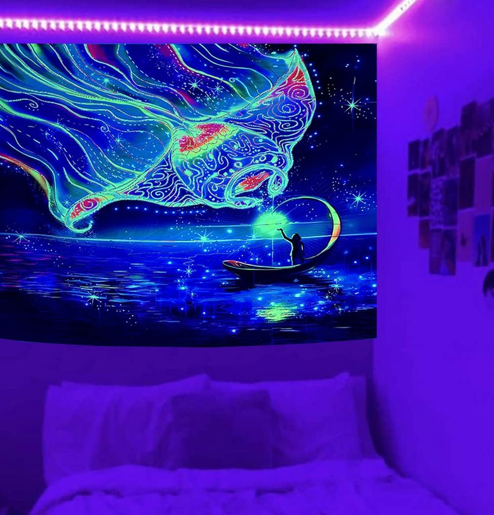 Hvězdné duchovní spojení | Oficiální GlowTapestry UV Art Decor 