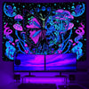 Motýlí Měsíc fáze lebky | Oficiální GlowTapestry UV Art Decor 