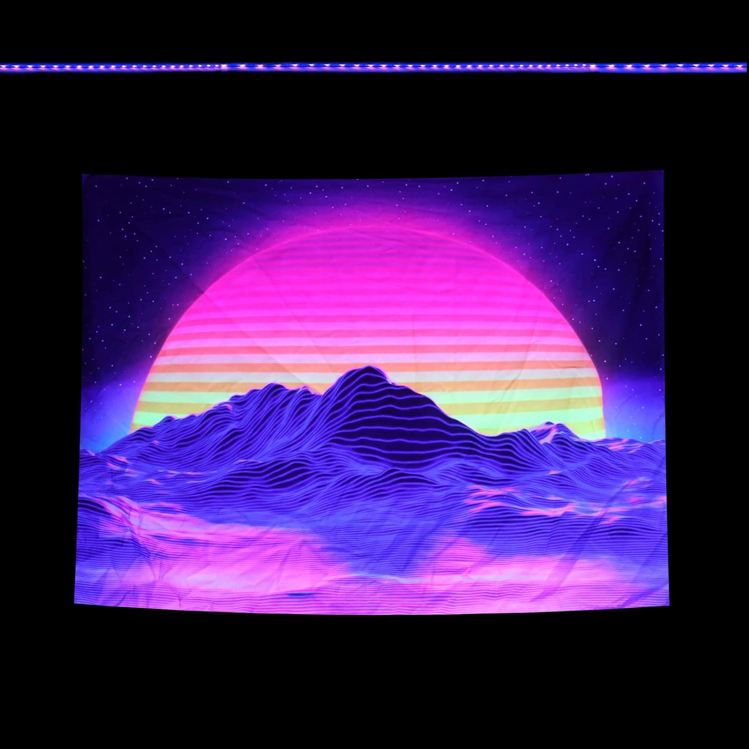 Sonnenaufgang am Berg | Offizielles GlowTapestry UV-Kunstdekor 