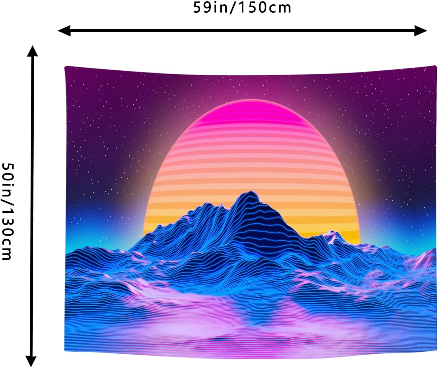 Sonnenaufgang am Berg | Offizielles GlowTapestry UV-Kunstdekor 