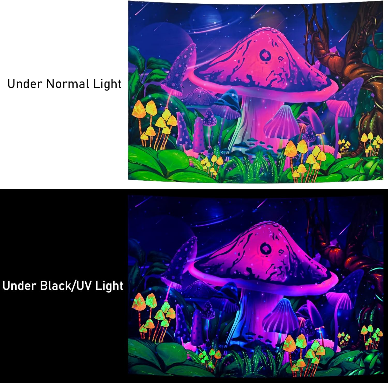 Ästhetischer Pilz | Offizielles GlowTapestry UV-Kunstdekor 