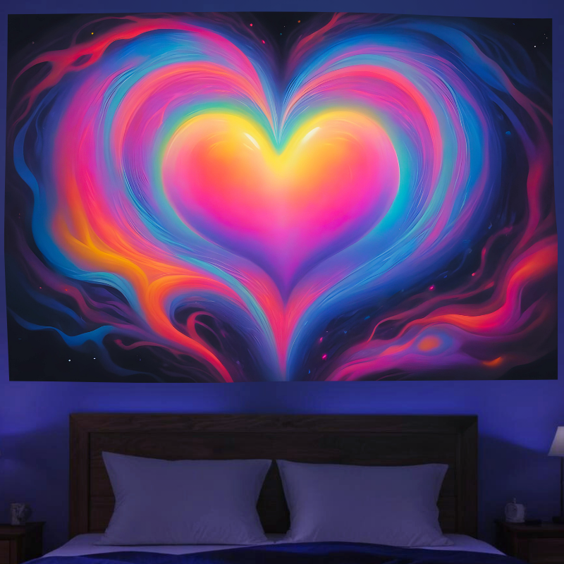 Cosmic Heartbeat | Oficiální GlowTapestry UV Art Decor 