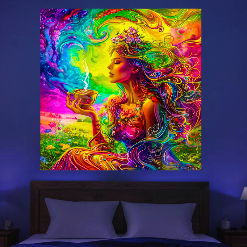 Cosmic Heartbeat | Oficiální GlowTapestry UV Art Decor 