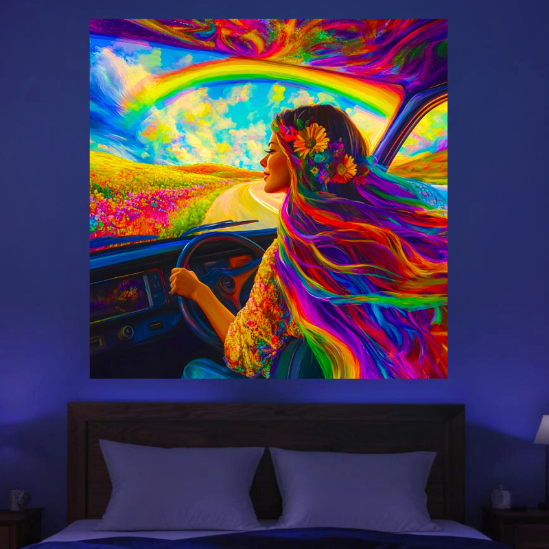 Cosmic Heartbeat | Oficiální GlowTapestry UV Art Decor 