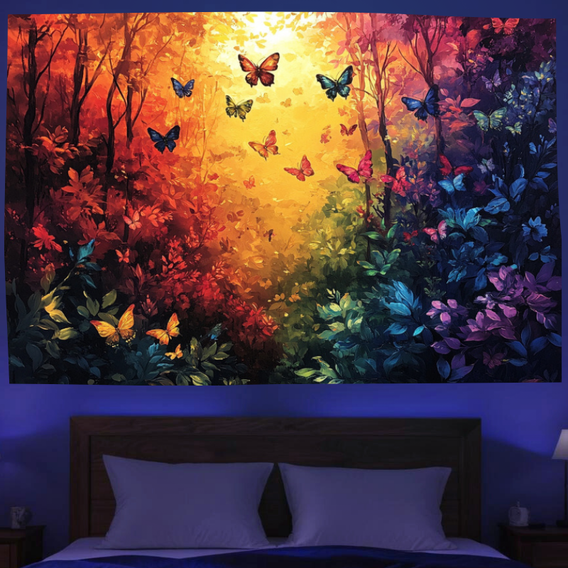 Schmetterlingswald | Offizielles GlowTapestry UV-Kunstdekor 