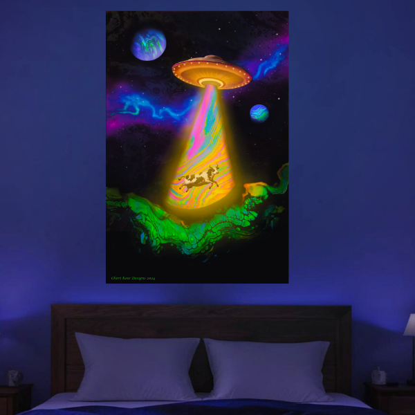 Kosmischer Herzschlag | Offizielles GlowTapestry UV-Kunstdekor 