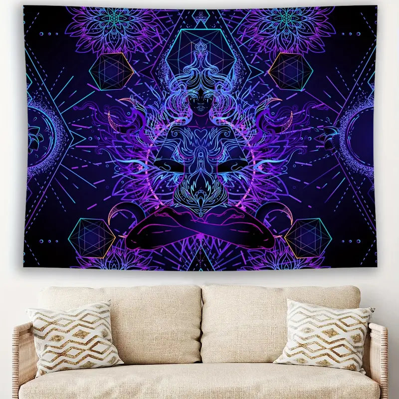 Vnitřní kosmické probuzení | Oficiální GlowTapestry UV Art Decor 