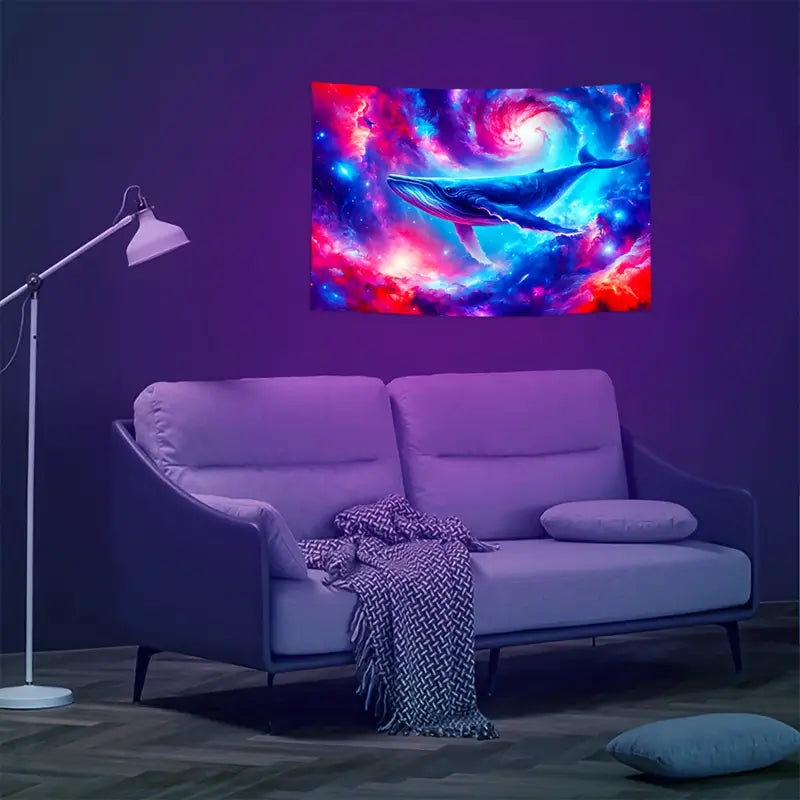 Galaxie-Wal | Offizielles GlowTapestry UV-Kunstdekor 