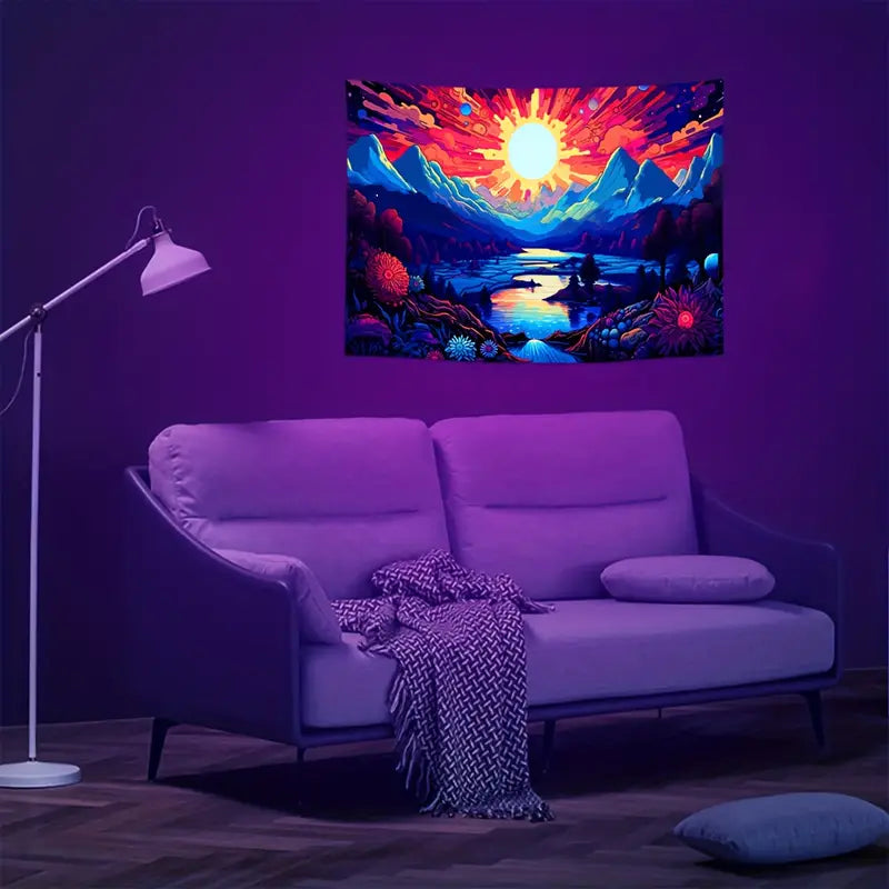 Sluneční hora | Oficiální GlowTapestry UV Art Decor 