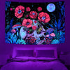 Totenkopf mit Blumenmuster | Offizielles GlowTapestry UV-Kunstdekor 