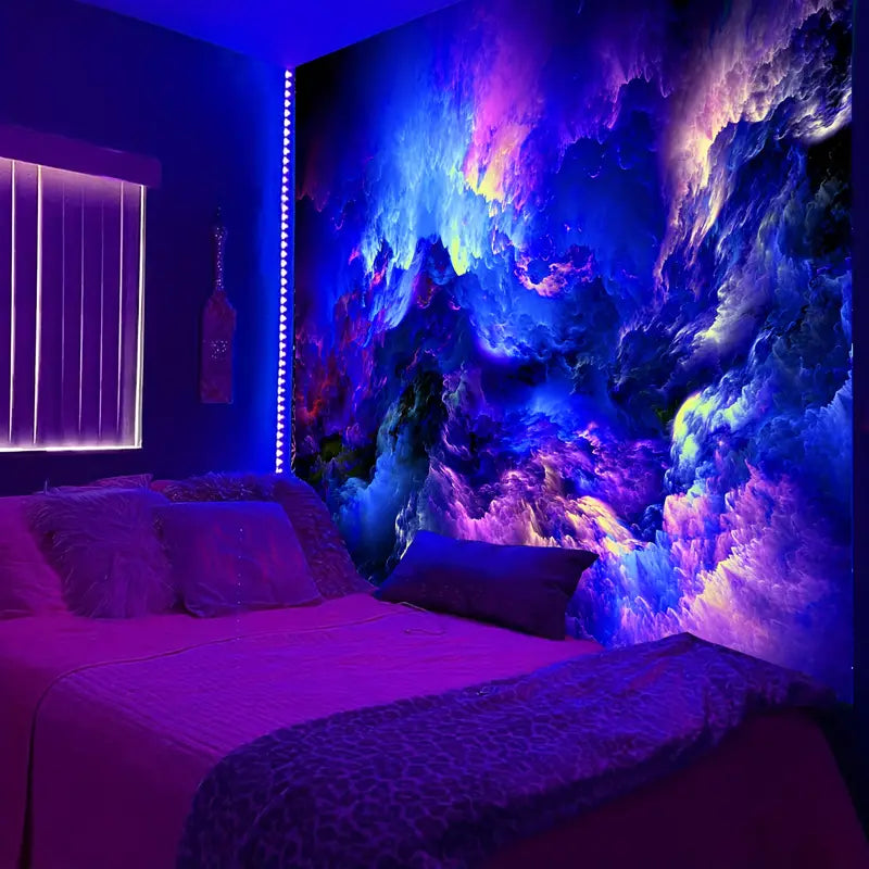 Barevná moderní galaxie | Oficiální GlowTapestry UV Art Decor 