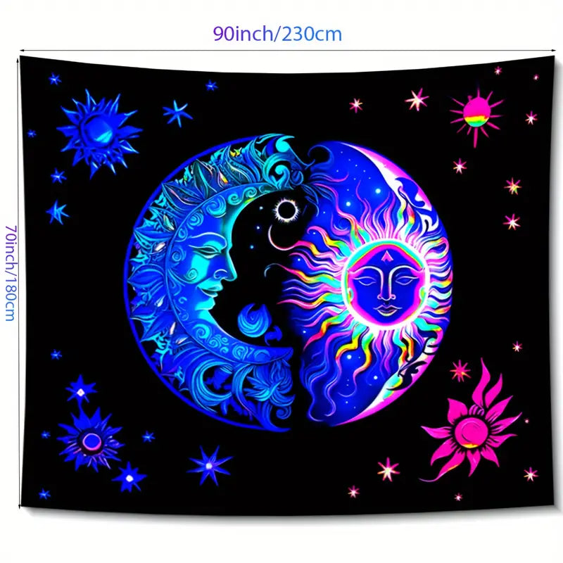 Sluneční Lunární | Oficiální GlowTapestry UV Art Decor 