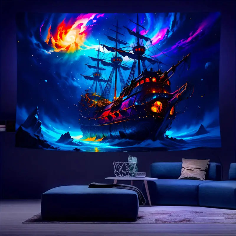 Segelboot-Muster | Offizielles GlowTapestry UV-Kunstdekor 