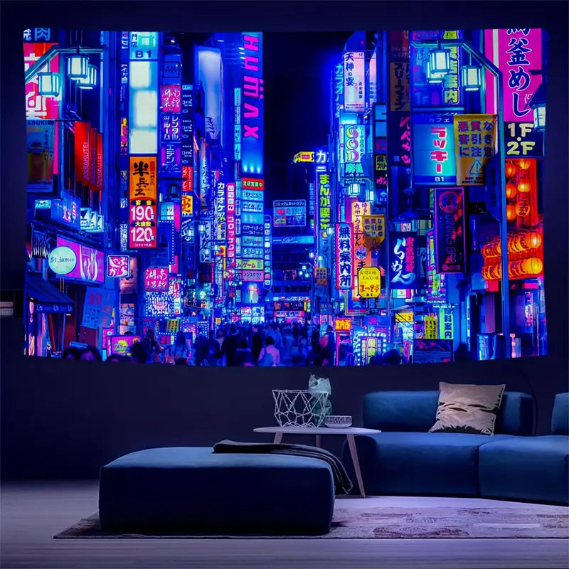 Stadt Tokio | Offizielles GlowTapestry UV-Kunstdekor 