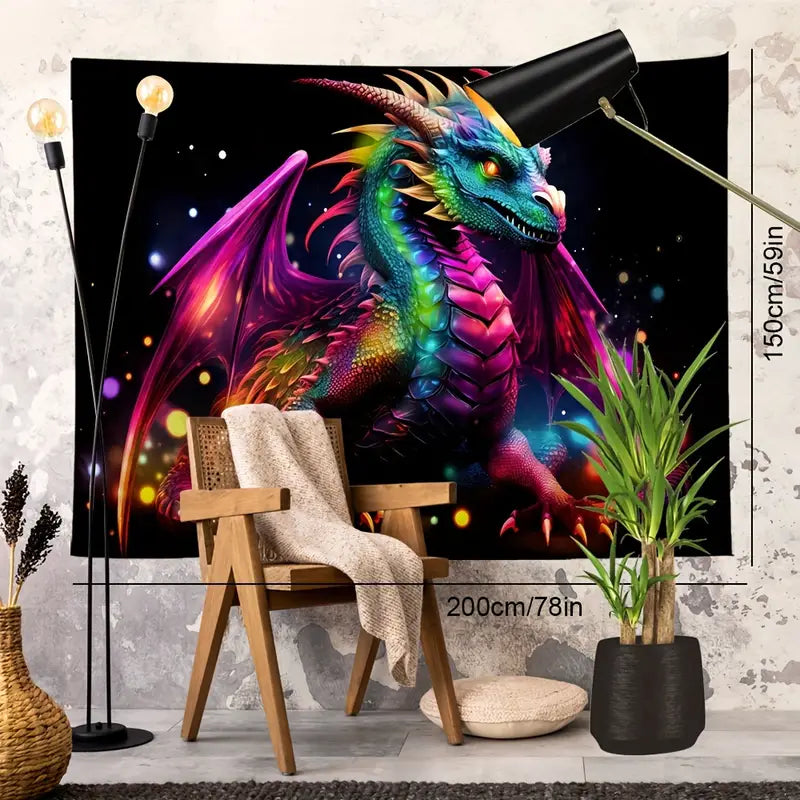 Drachenlandschaft | Offizielles GlowTapestry UV-Kunstdekor 