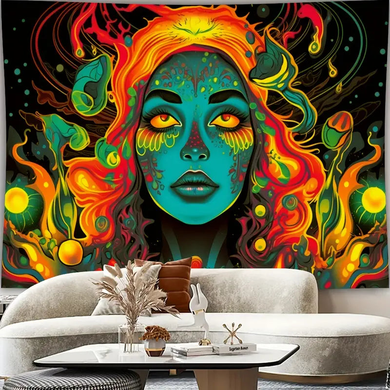 Hippie Schwarzlicht UV | Offizielles GlowTapestry UV-Kunstdekor 