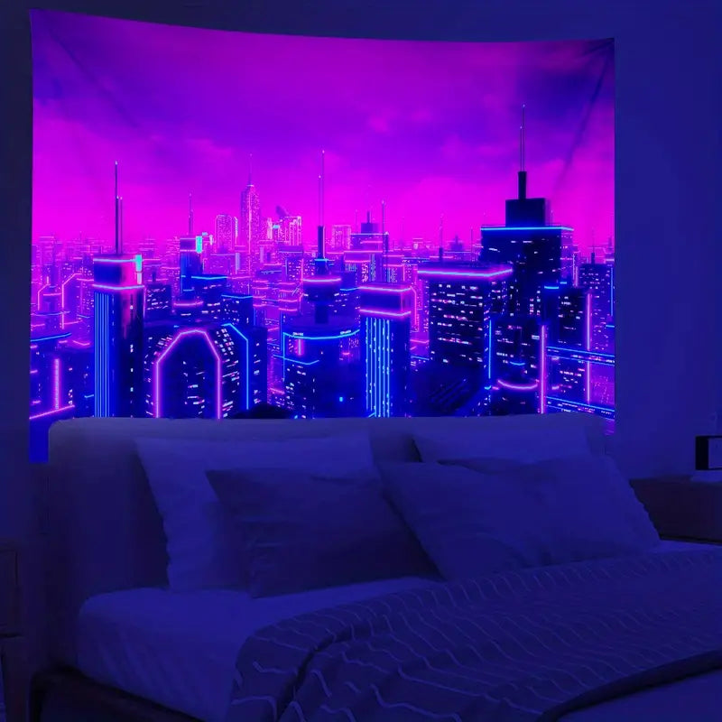 Punk City vzor | Oficiální GlowTapestry UV Art Decor 