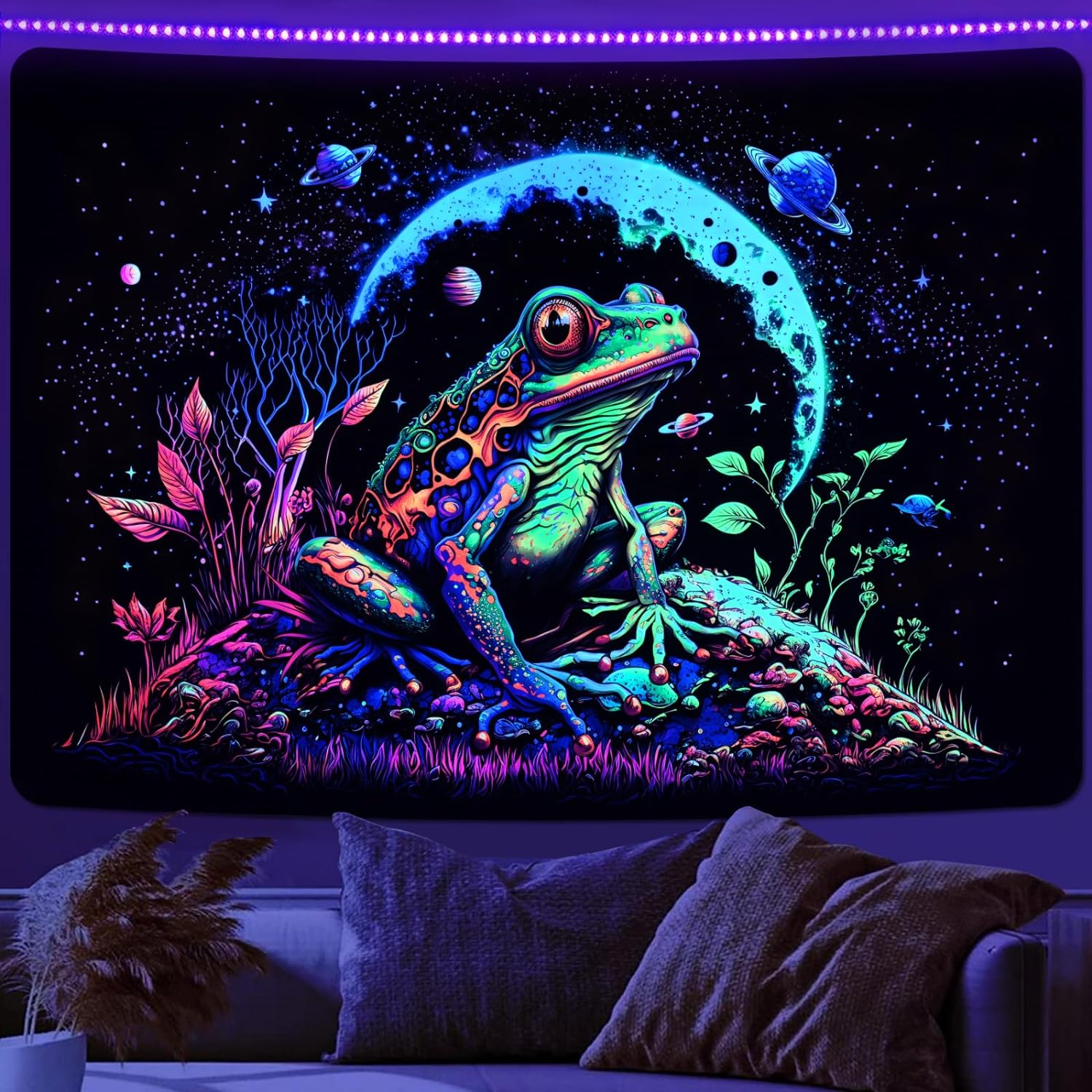 Vesmírná žába | Oficiální GlowTapestry UV Art Decor 