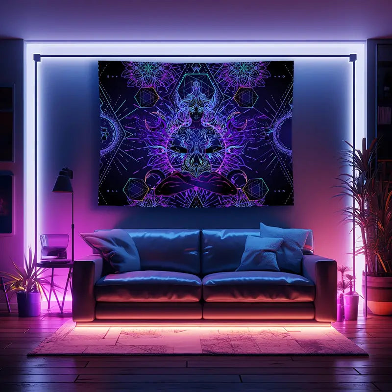 Inneres kosmisches Erwachen | Offizielles GlowTapestry UV-Kunstdekor 