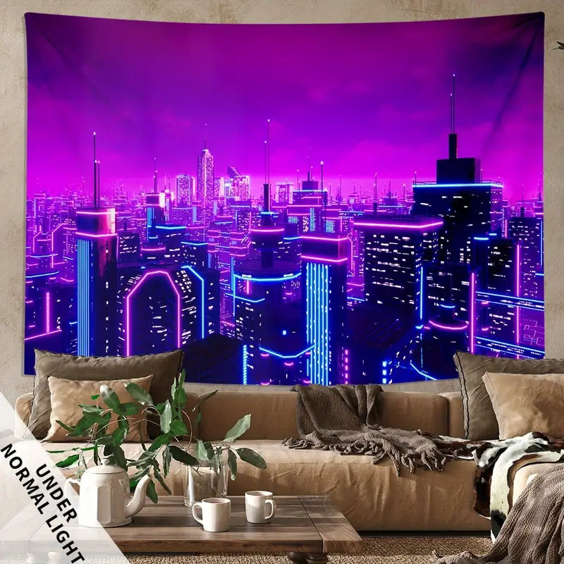 Punk City vzor | Oficiální GlowTapestry UV Art Decor 