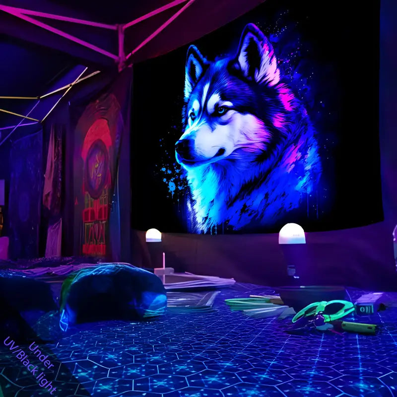 Wolfstotem | Offizielles GlowTapestry UV-Kunstdekor 