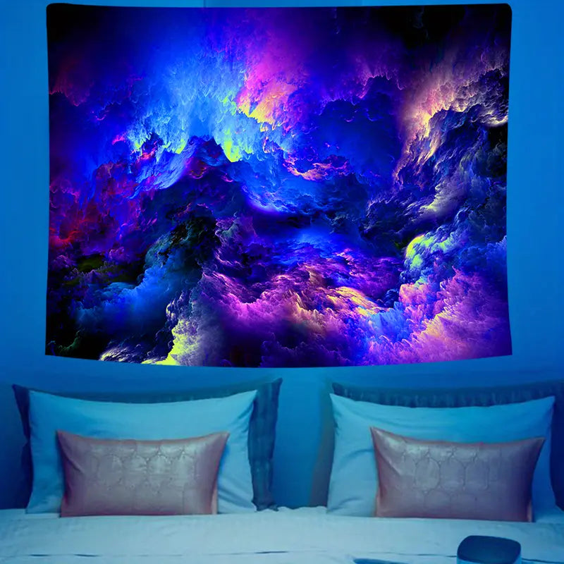 Barevná moderní galaxie | Oficiální GlowTapestry UV Art Decor 