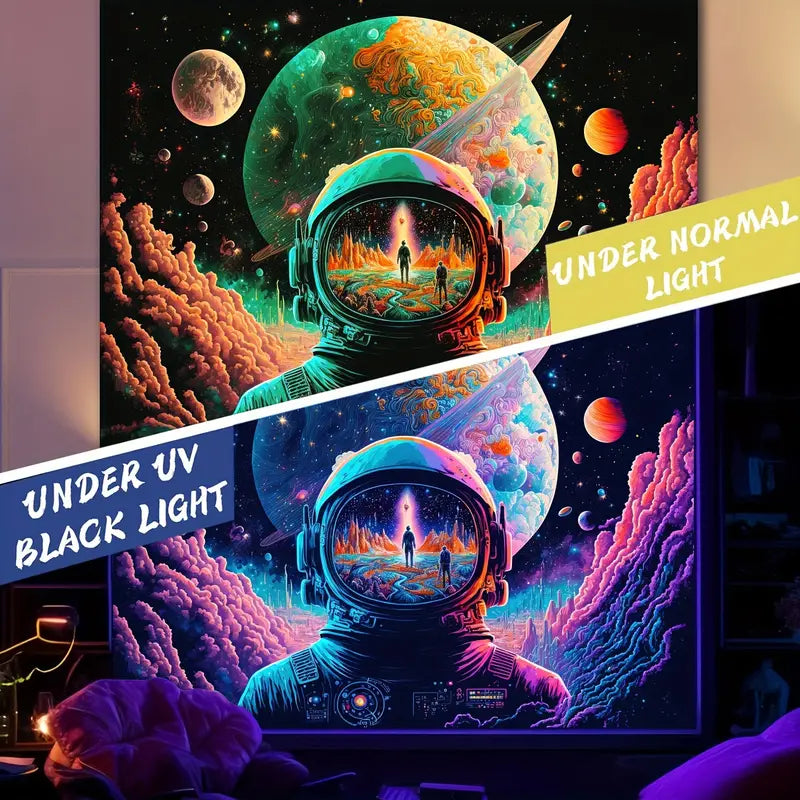 Neon Galaxy Space | Oficiální GlowTapestry UV Art Decor 