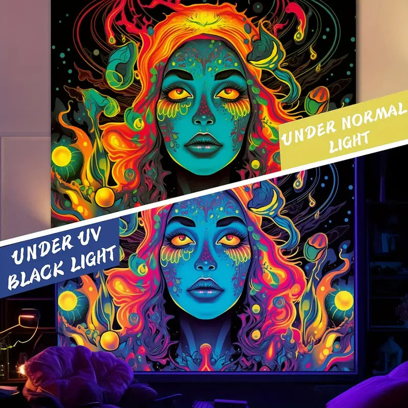 Hippie Blacklight UV | Oficiální GlowTapestry UV Art Decor 