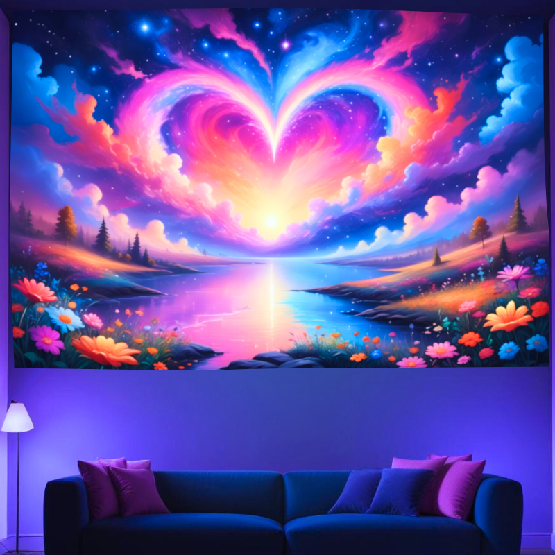 Srdce kosmu | Oficiální GlowTapestry UV Art Decor 